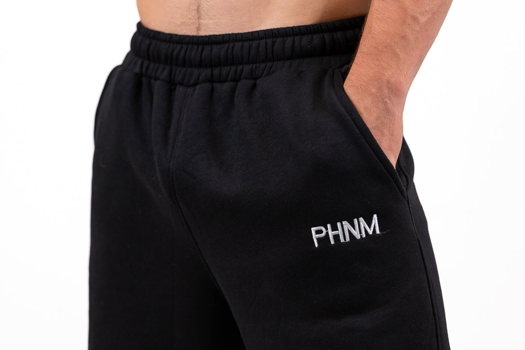 Oversized Wide Leg Sweatpants - Unisex | Midnight Black & Storm Gray