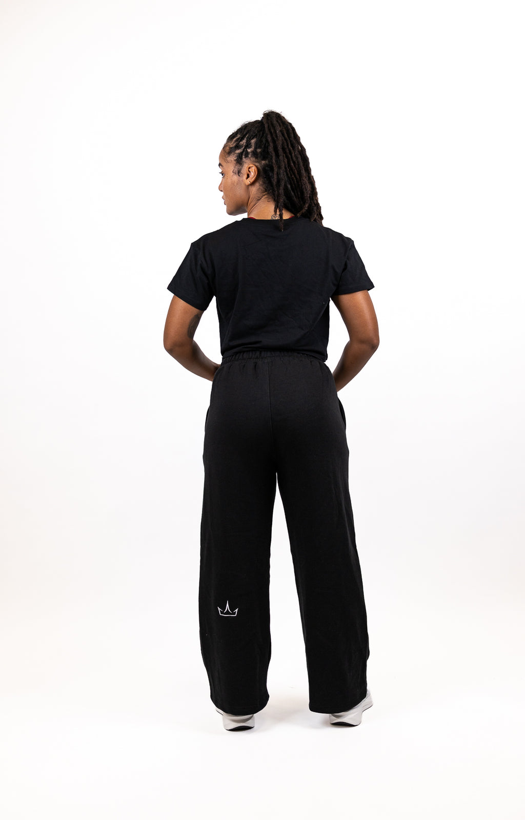 Oversized Wide Leg Sweatpants - Unisex | Midnight Black & Storm Gray
