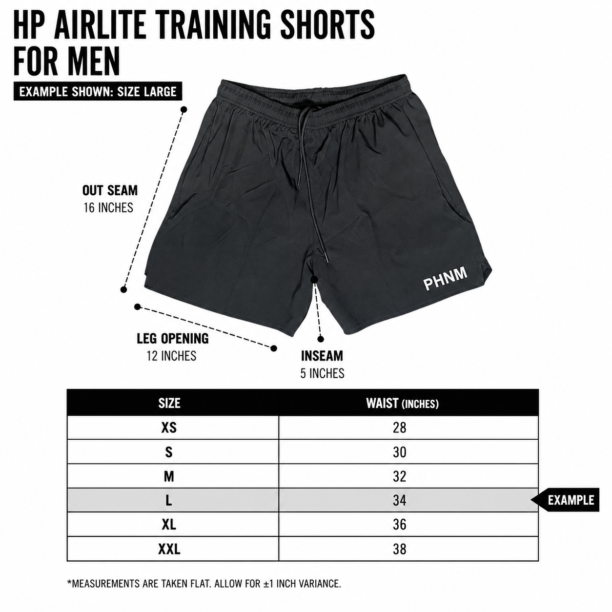 PHNM AirLite Training Shorts- Black