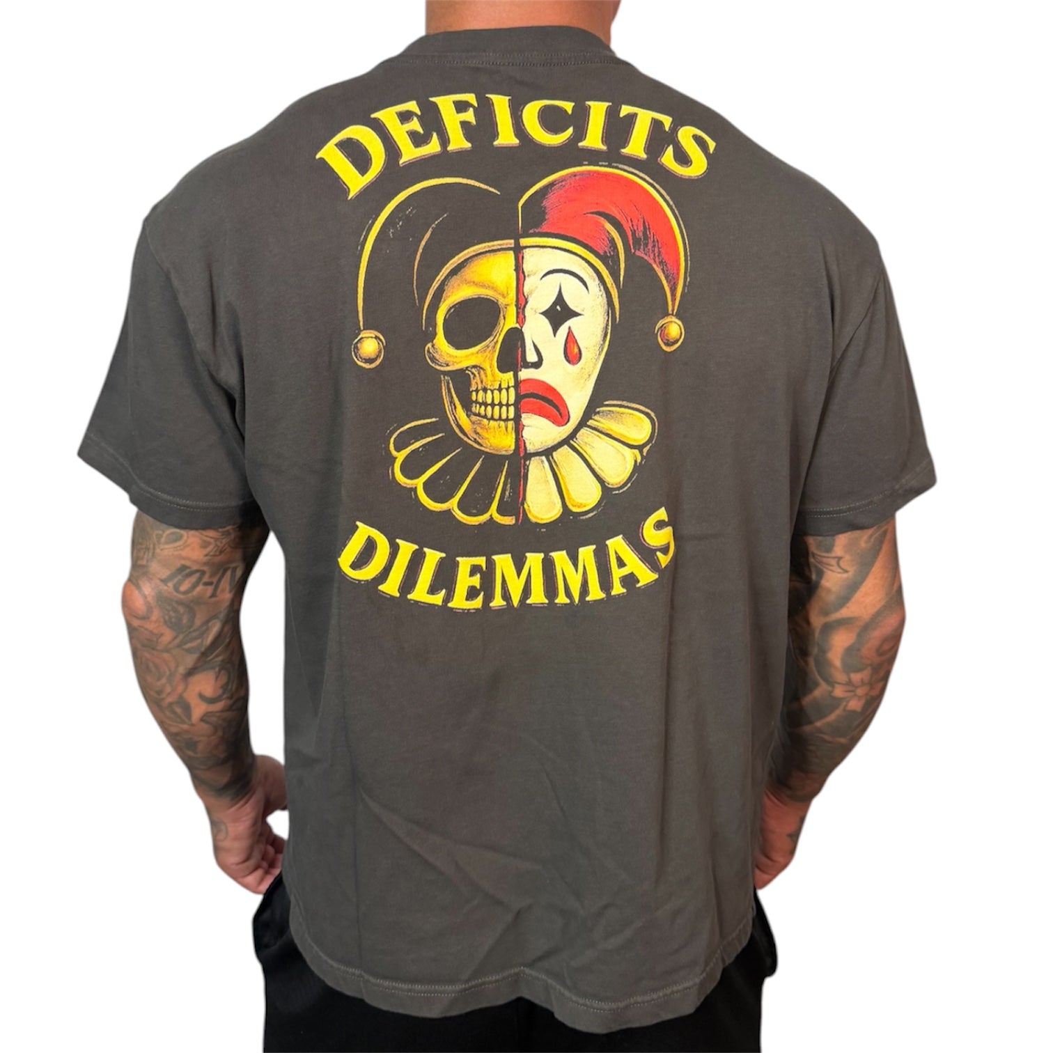 PHNM Men's Box Tee – Deficits & Dilemmas: The Jester