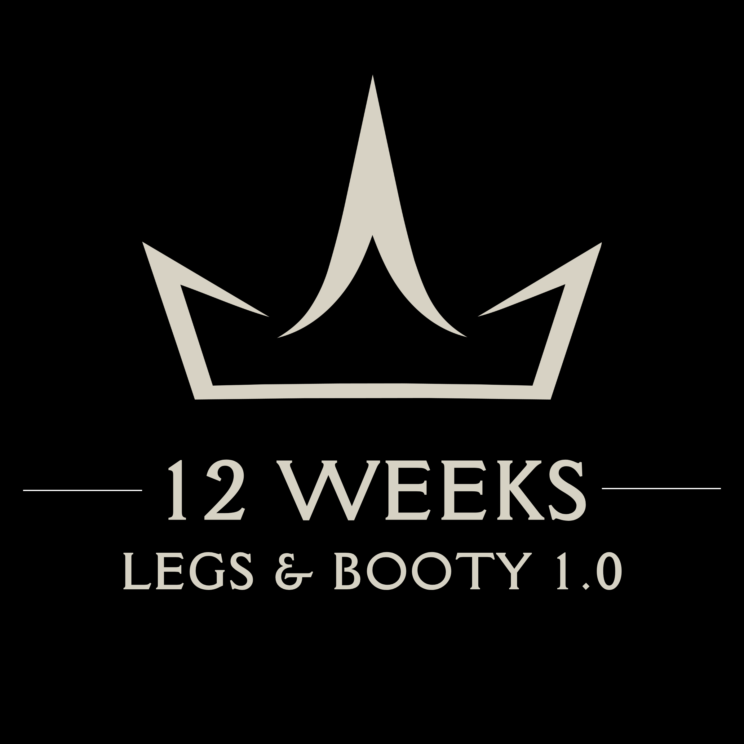 12 WEEK WOMEN’S LEGS & BOOTY WORKOUT PROGRAM 1.0 | STRENGTH & GLUTE TRAINING PLAN | DIGITAL DOWNLOAD